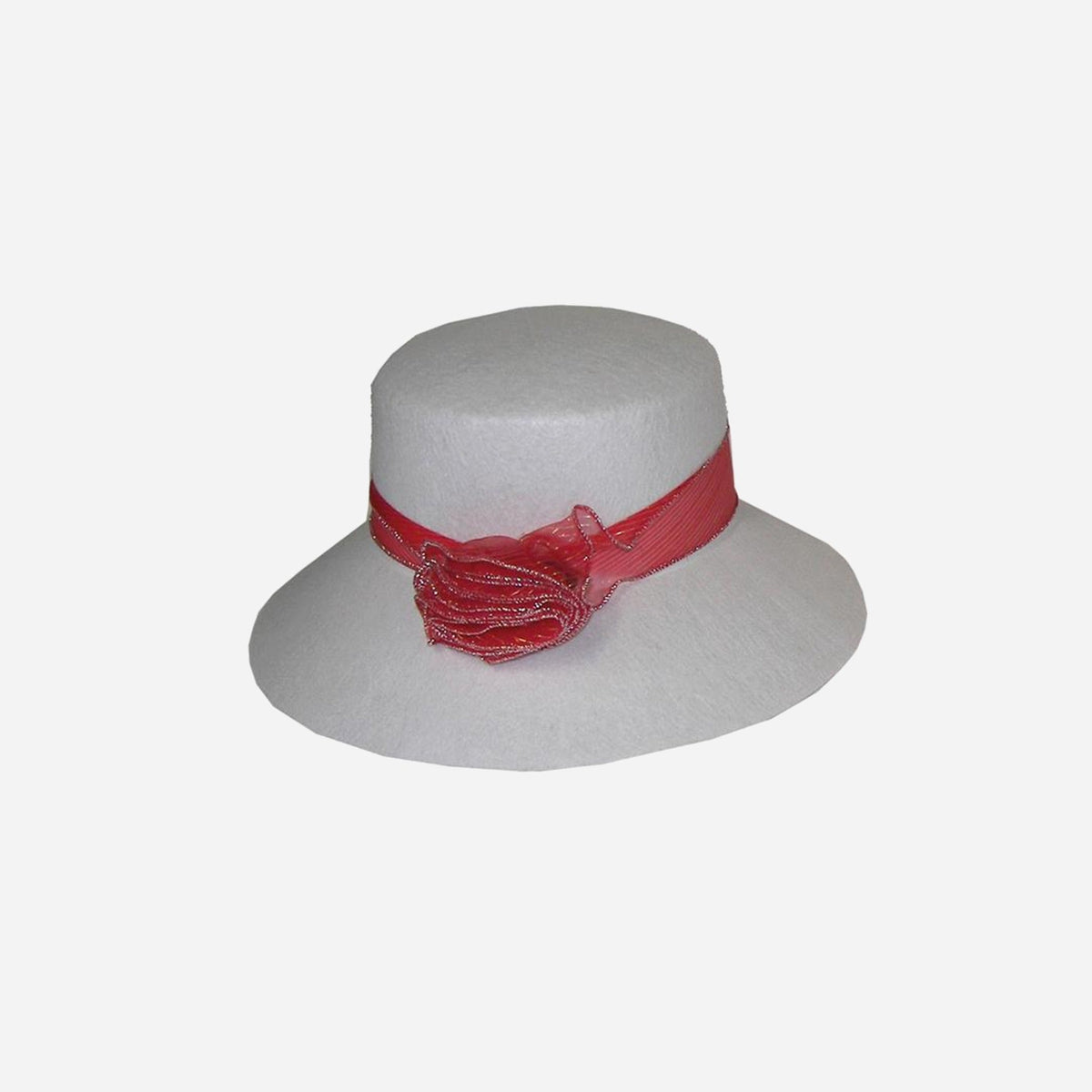 Chapeau de femme blanc avec noeud