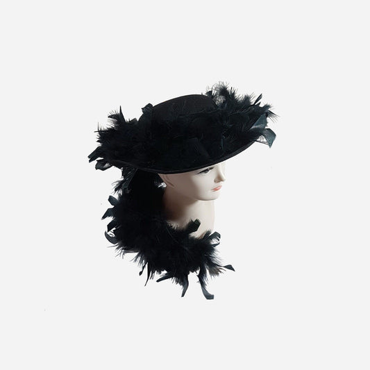 Chapeau boa noir