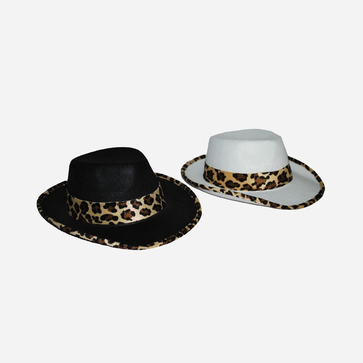 Chapeau Al Capone garniture léopard