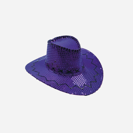 Chapeau cowboy à sequins adulte