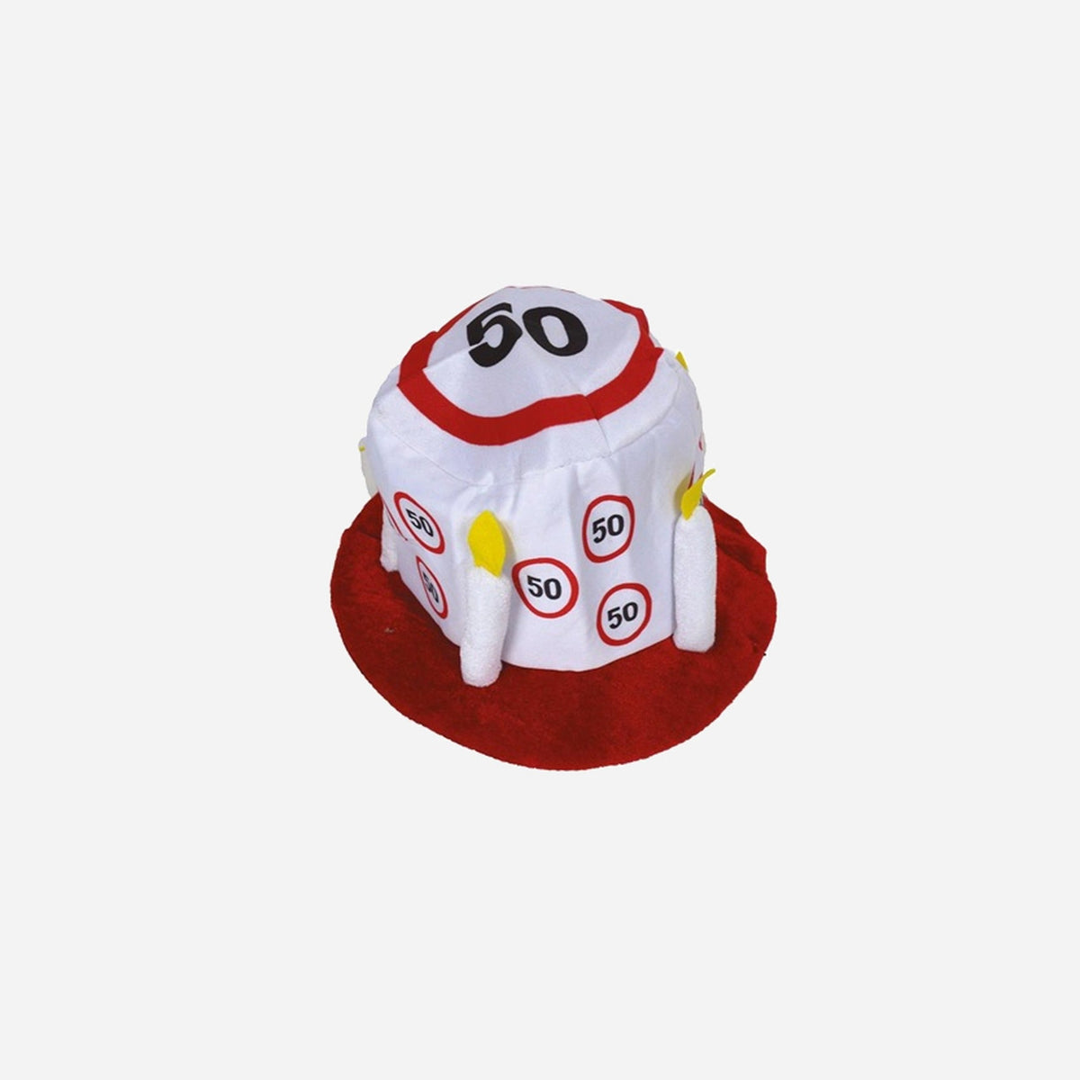 Chapeau Happy Birthday en mousse limitation 50 ans