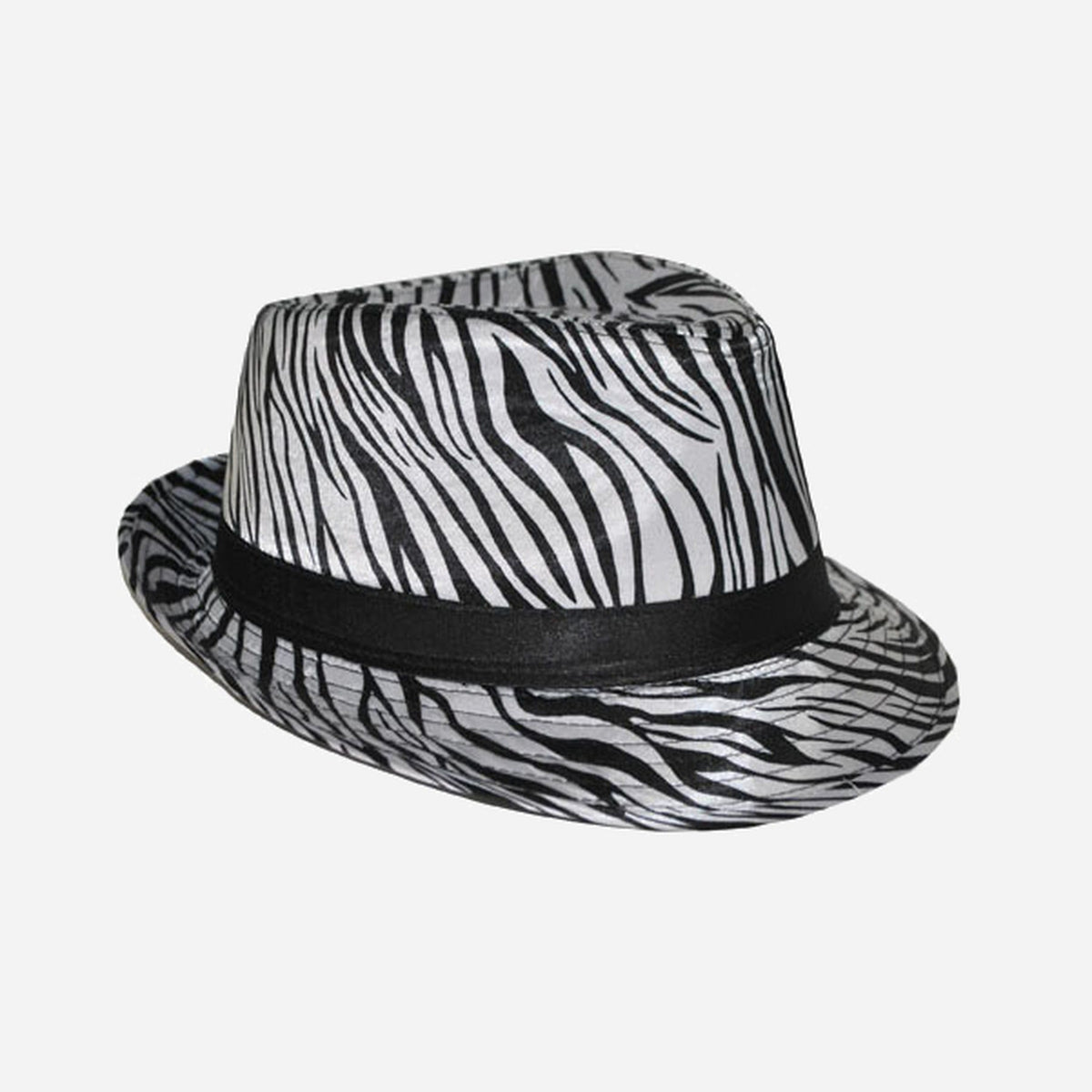 Chapeau trilby zèbre