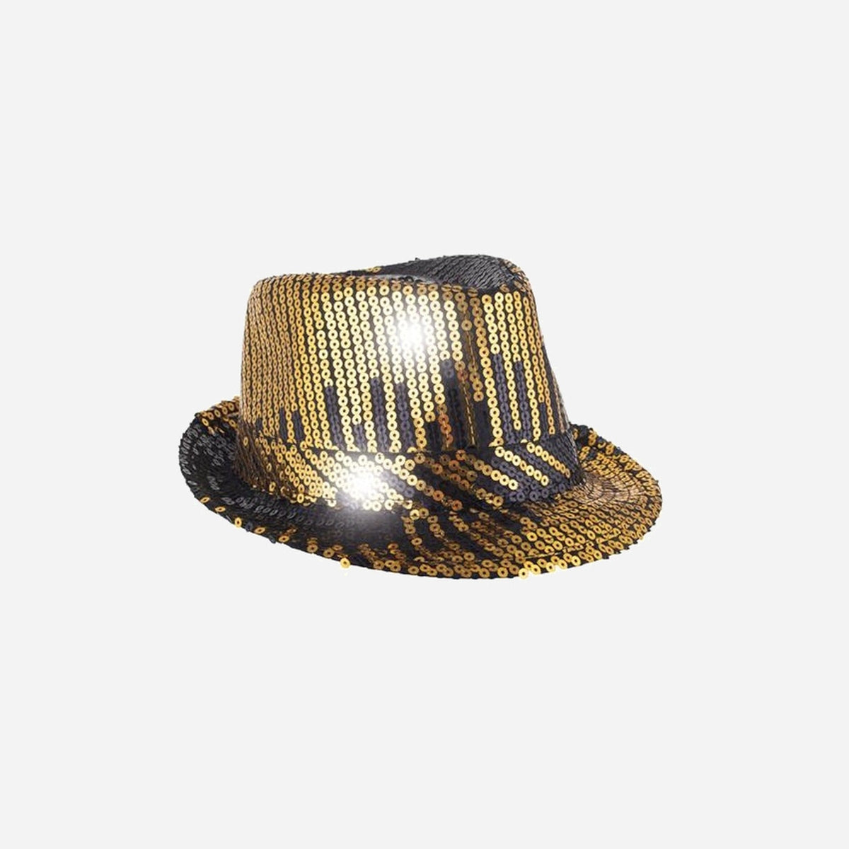 Chapeau trilby à sequins noir