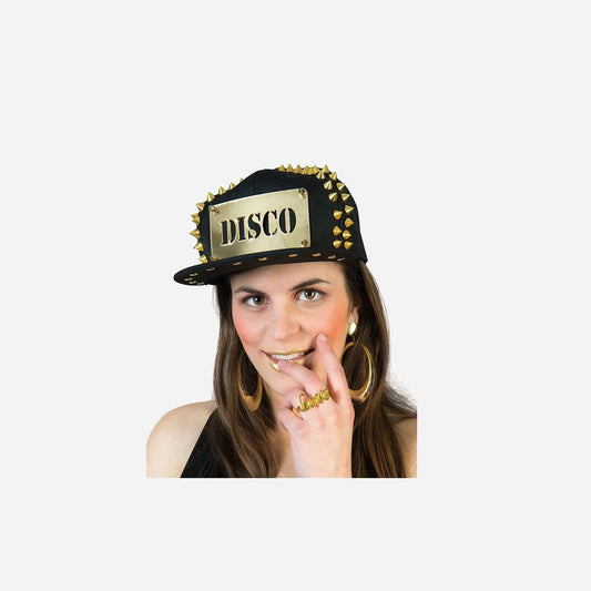 Casquette baseball disco à pointes luxe fantaisie