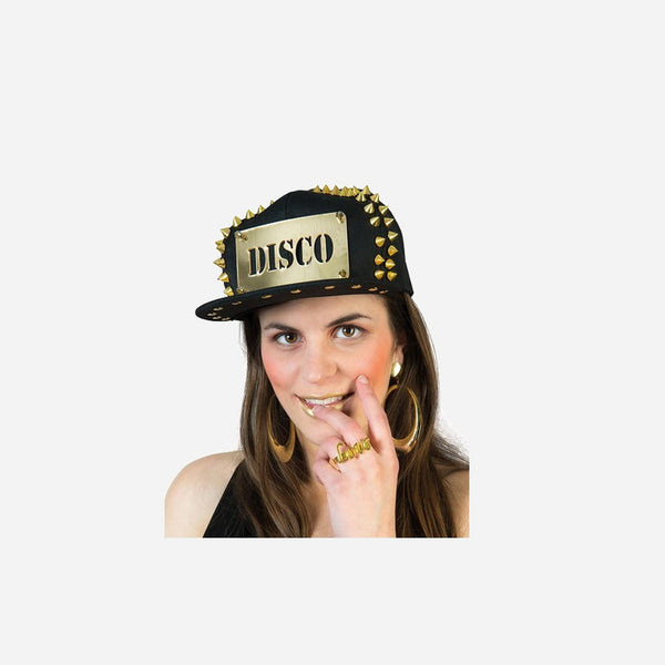 Casquette baseball disco à pointes luxe fantaisie