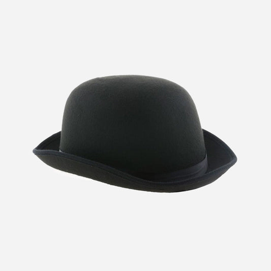 Chapeau melon feutrine noir adulte