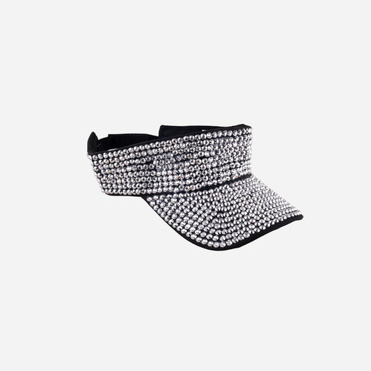 Casquette visière avec strass argent adulte fantaisie