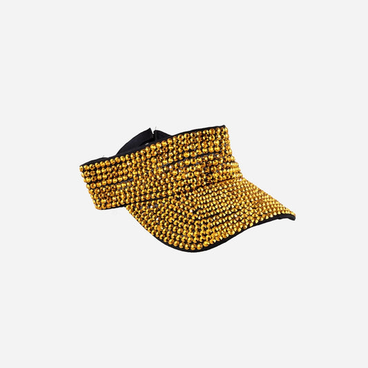 Casquette visière avec strass or adulte fantaisie