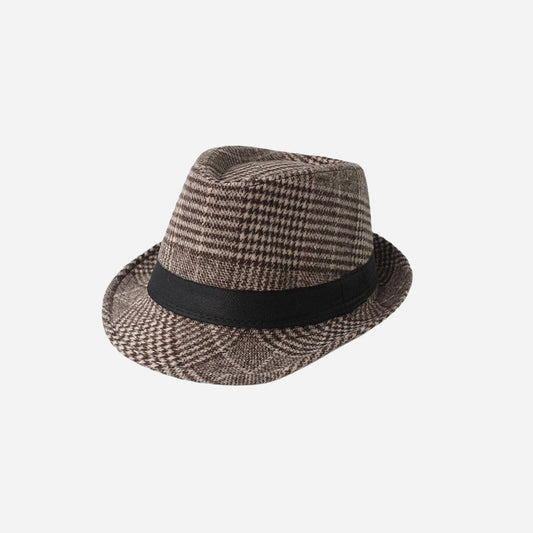 Chapeau trilby vintage tweed marron adulte