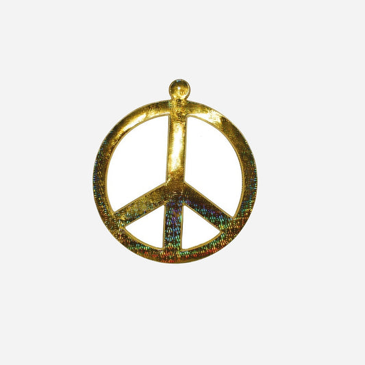 Décoration murale peace & love 52 cm or