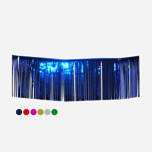 Bordure de table guirlande à lamelles brillantes 3x0,5 m