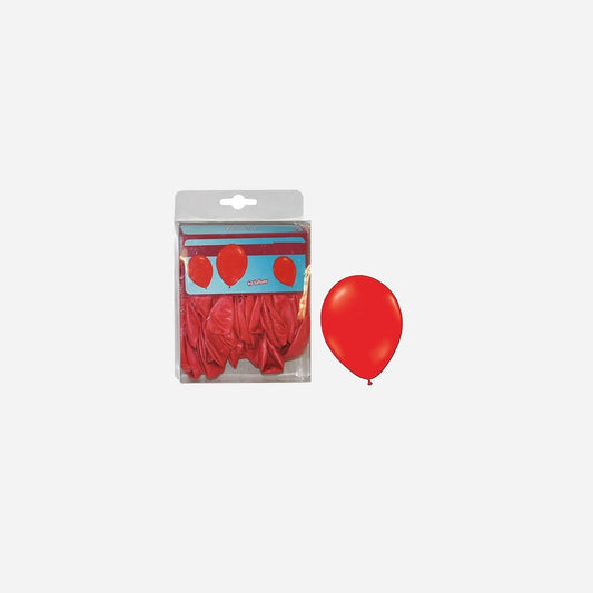 Lot de 40 ballons latex opaques rouge 25 cm