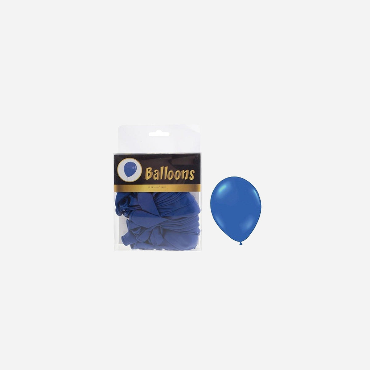 Lot de 40 ballons latex opaques bleu 25 cm
