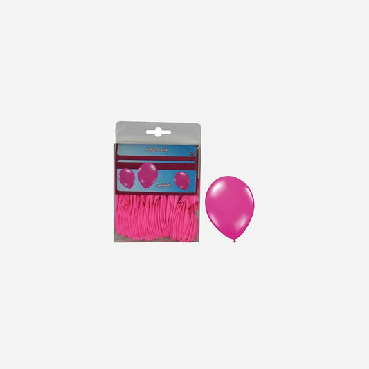 Lot de 40 ballons latex opaques rose 25 cm
