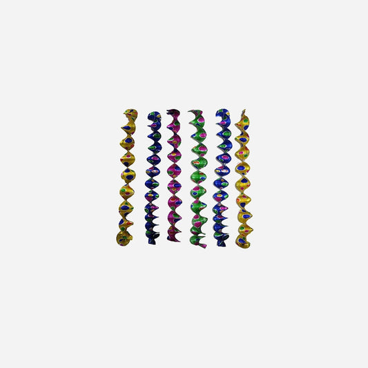 Lot de 6 suspensions spirales en aluminium 60 cm