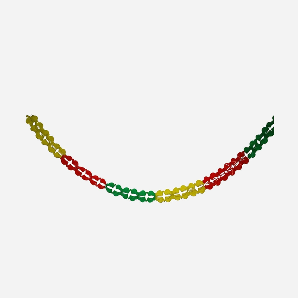 Guirlande plastique rouge jaune vert 4m80
