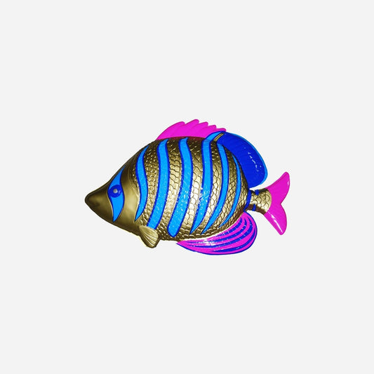 Décoration murale poisson multicolore 56 × 38 cm