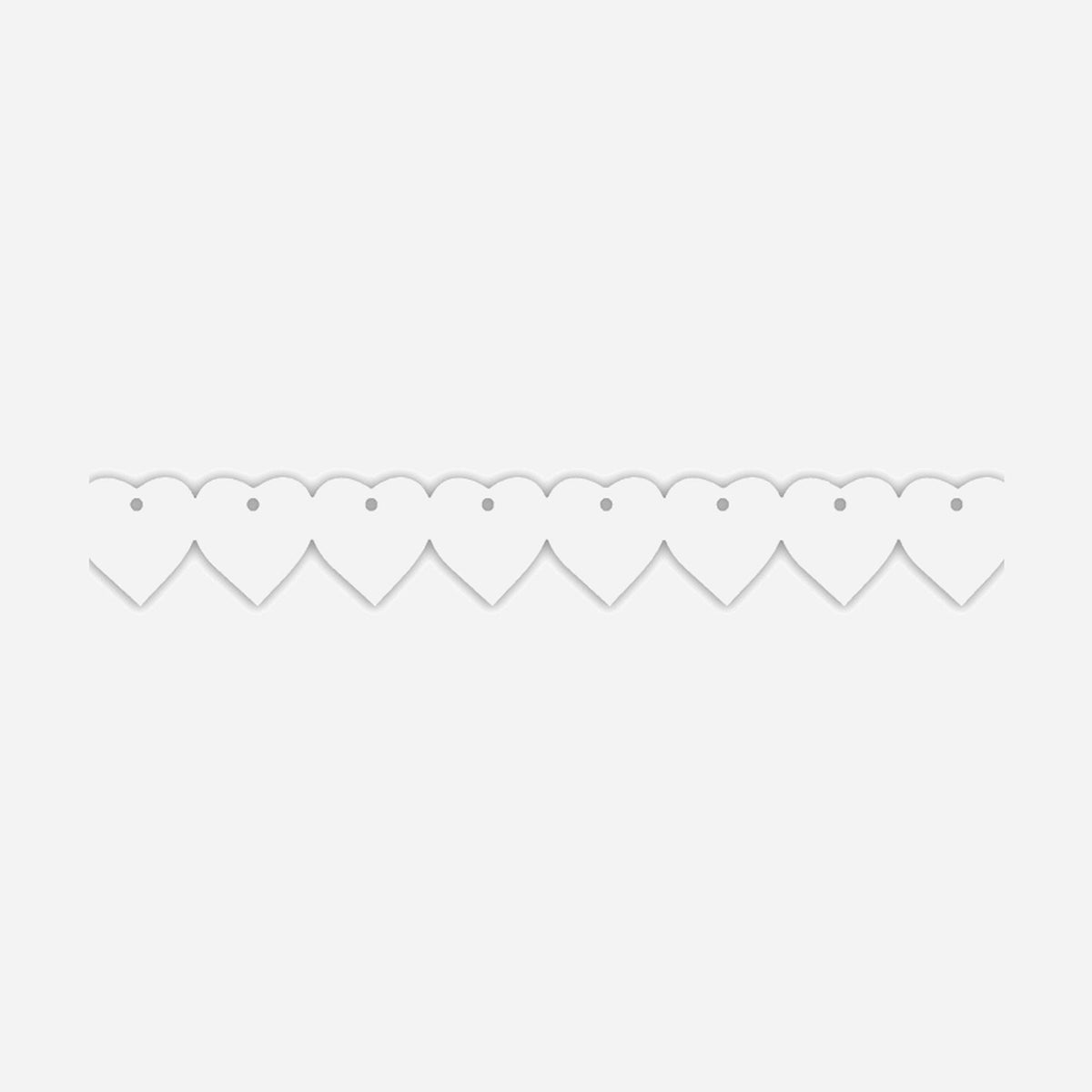 Guirlande coeurs 3 m blanc