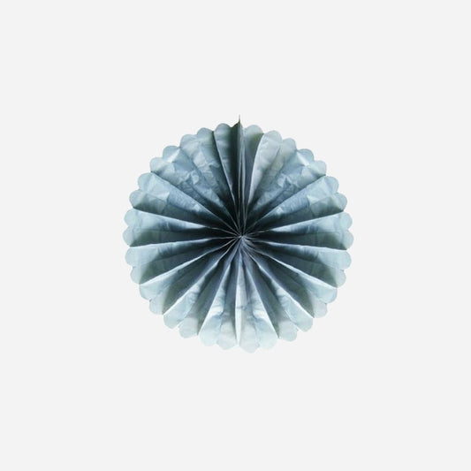 Décoration ronde festonnée gris 50 cm
