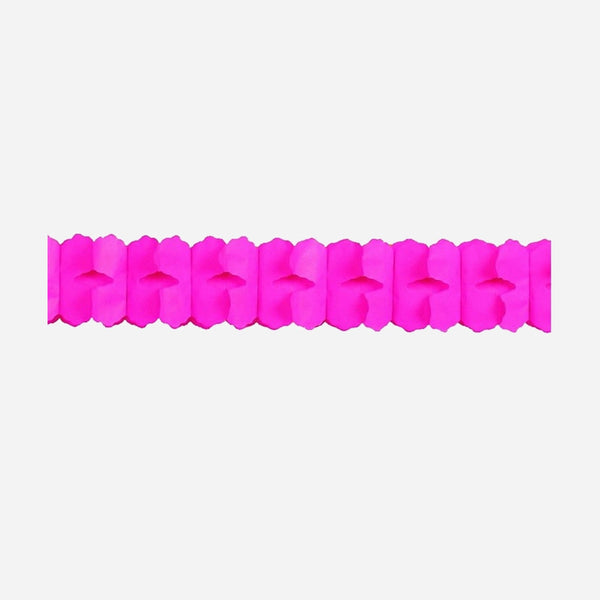Guirlande papier twist fuchsia 3,6 m