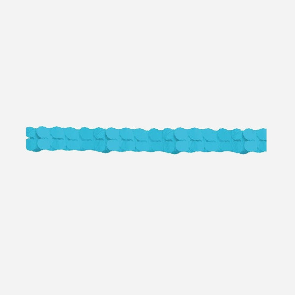 Guirlande papier twist turquoise 3,6 m
