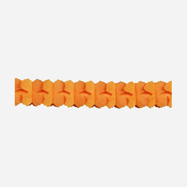 Guirlande papier twist orange 3,6 m