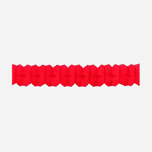 Guirlande papier twist rouge 3,6 m