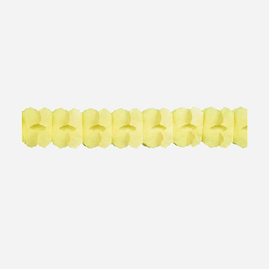Guirlande papier twist jaune 3,6 m