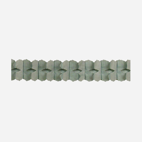 Guirlande papier twist gris bleu 3,6 m