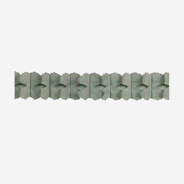 Guirlande papier twist gris 3,6 m
