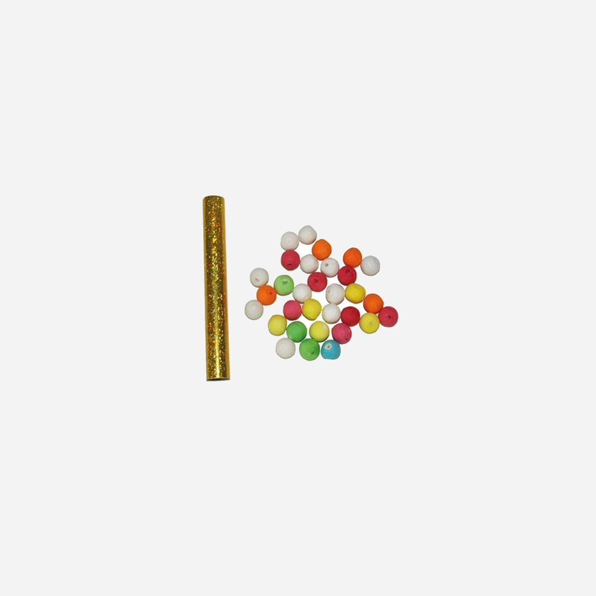 Sachet avec 30 boules ouate & sarbacane or