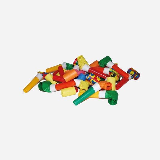 Lot de 24 sifflets langue de belle mère en vrac