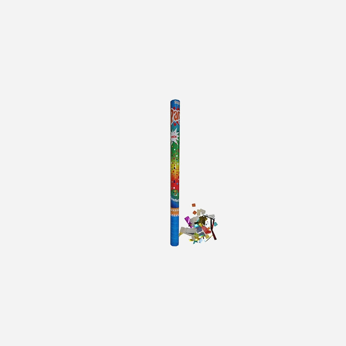 Canon à confettis papier métallisé multicolore Premium 80 cm