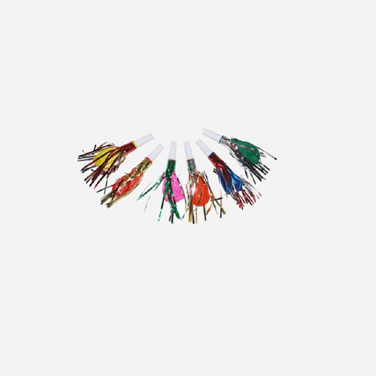 Lot de 6 sifflets avec ballon et franges