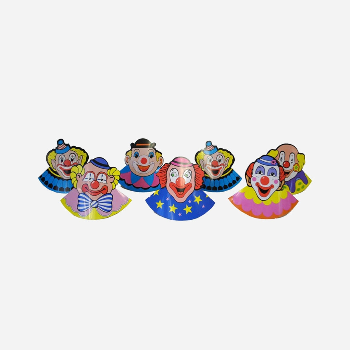 Lot de 6 chapeaux clown en carton pour enfant
