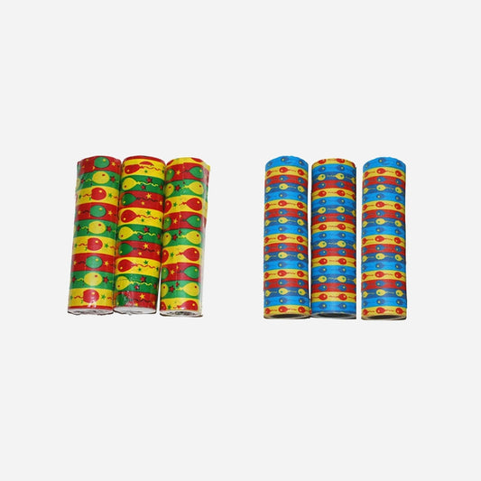 Lot de 3 rouleaux avec 18 serpentins