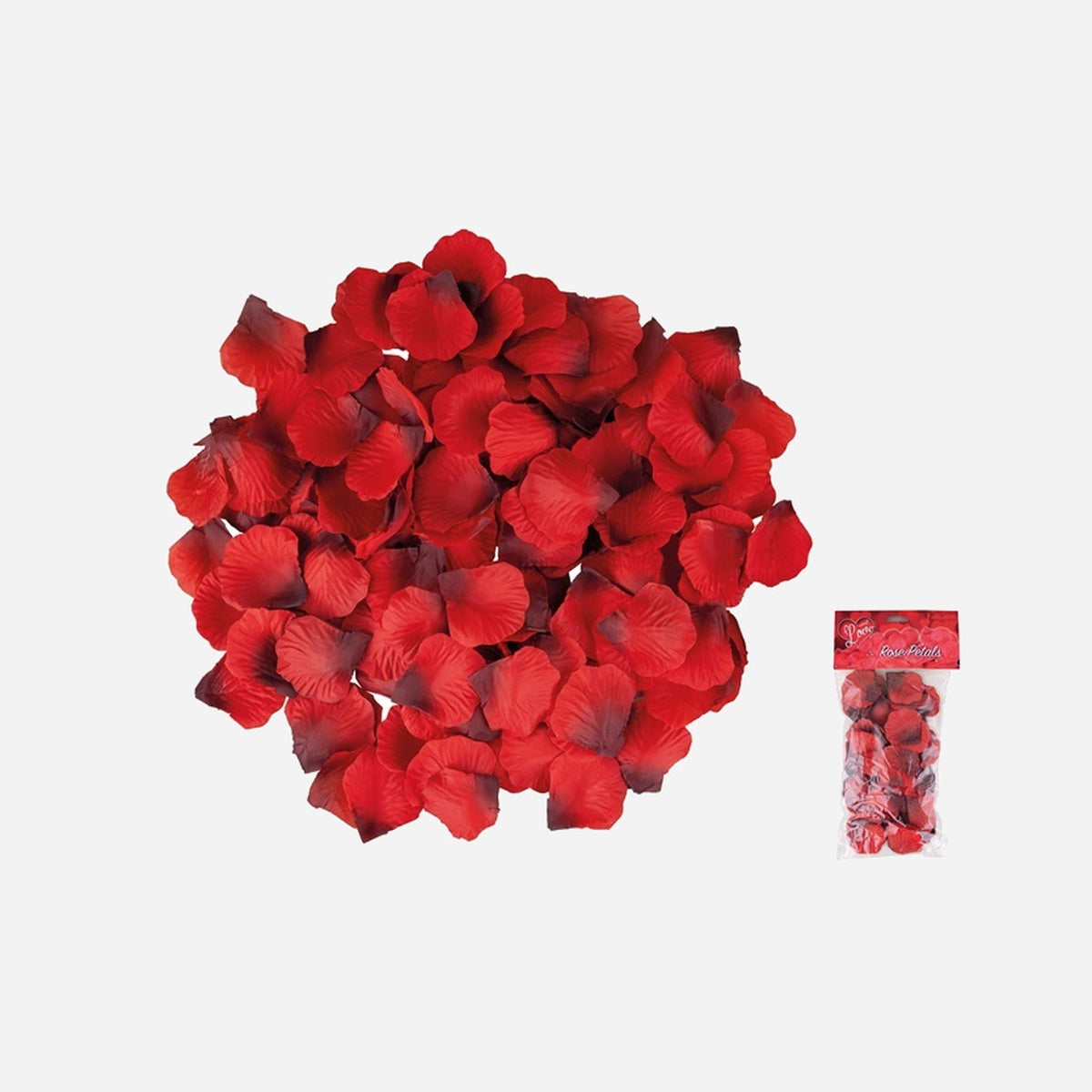 Lot avec 640 pétales de roses rouge
