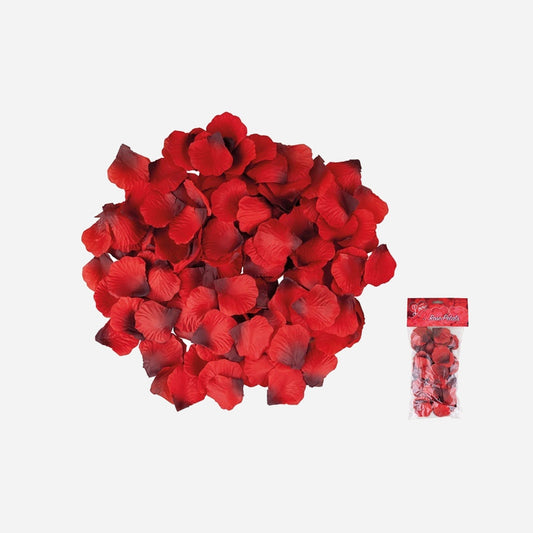 Lot avec 640 pétales de roses rouge