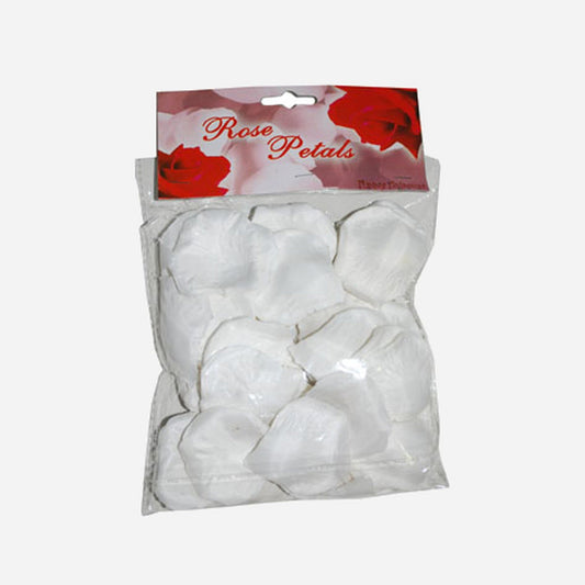 Lot avec 640 pétales de roses blanc