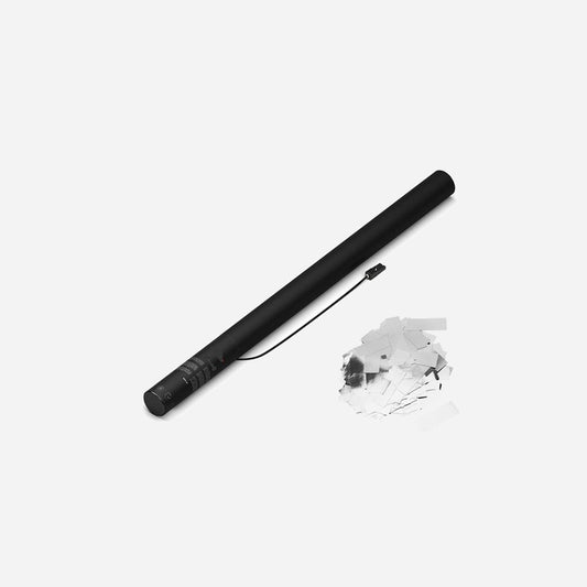 Canon électrique à confettis papier métallisé argent PRO 80 cm