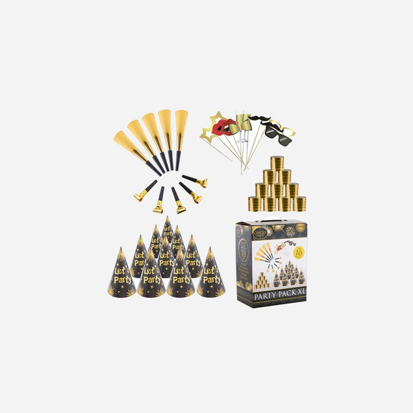 Kit cotillons party box pour 10 personnes 40 pièces