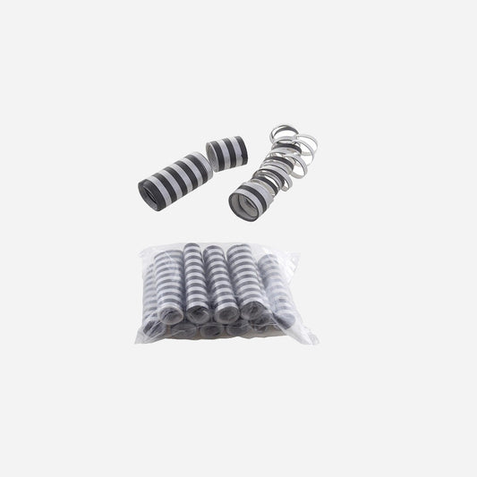 Lot de 10 rouleaux avec 18 serpentins noir/argent
