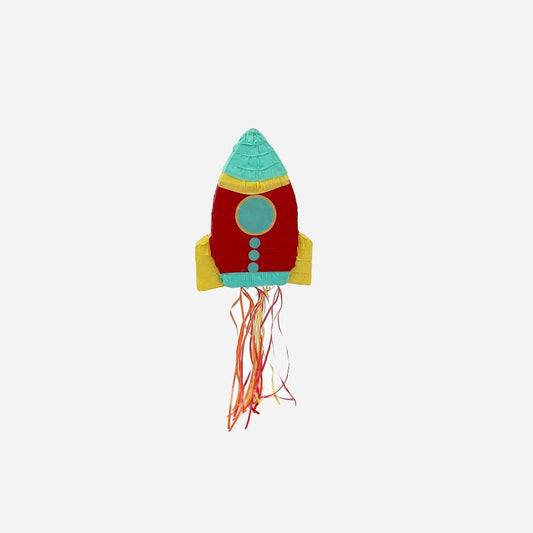 Pinata fusée "spaceship" tricolore 43 cm