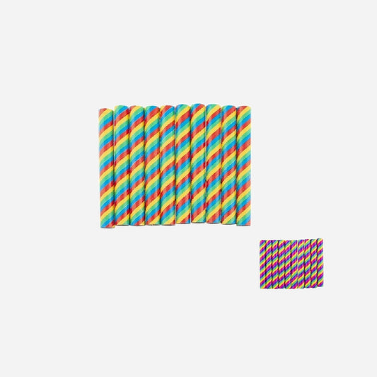 Lot de 20 sarbacanes assorti 18 cm