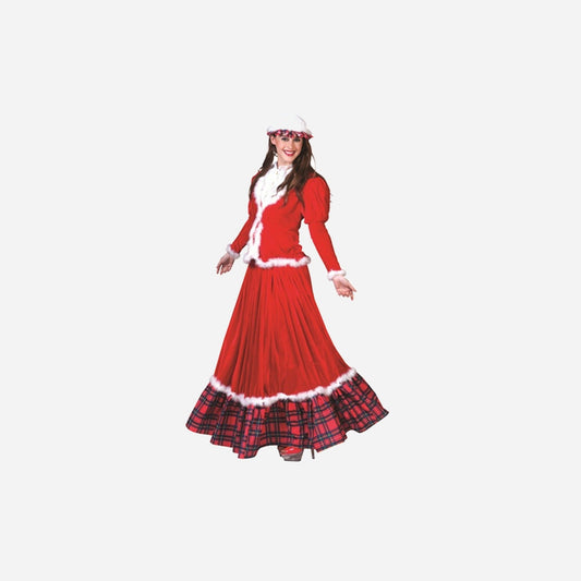 Déguisement robe de mère Noël 3 pièces velours Taille L long