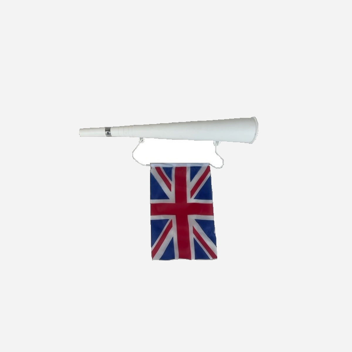 Trompette avec drapeau royaume uni 36 cm