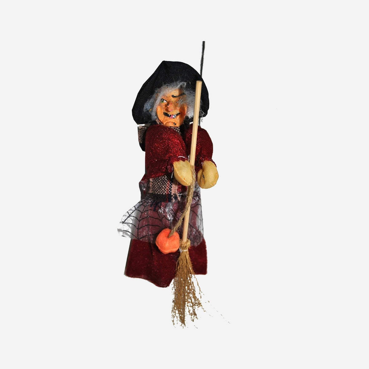 Suspension sorcière avec balais 20 cm