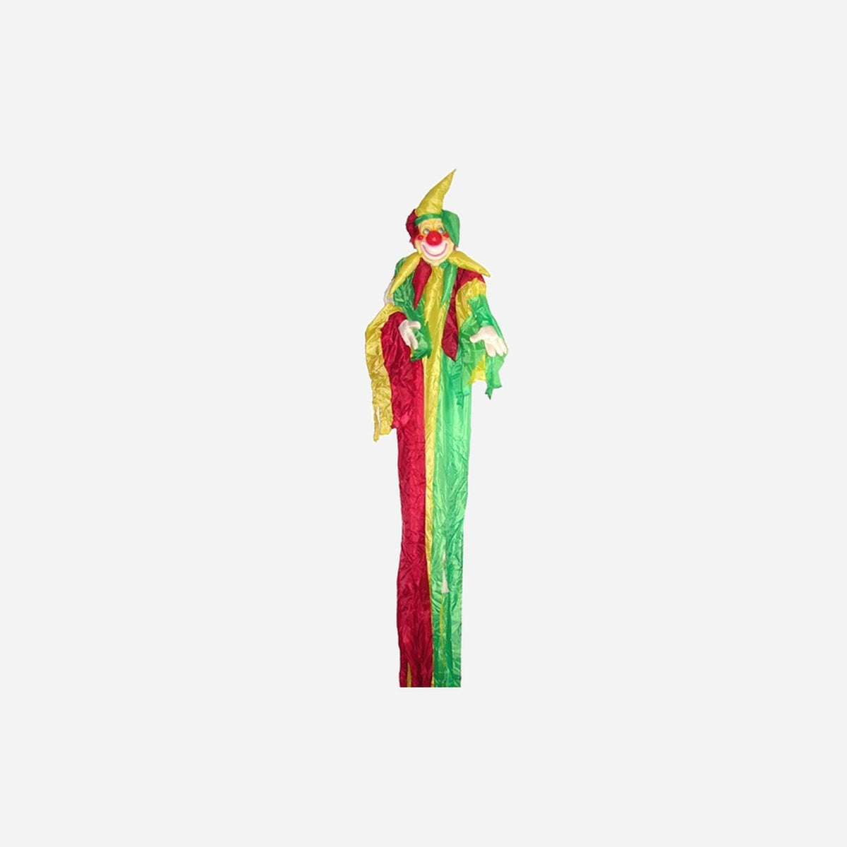 Suspension clown vert rouge jaune géante 3,6 m