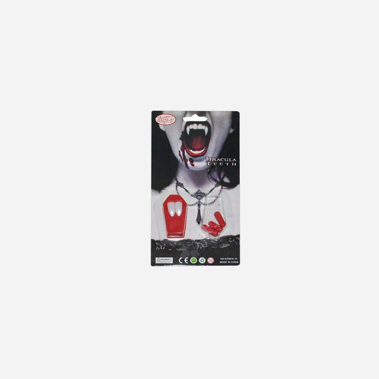 Kit vampire 2 dents et capsules de faux sang