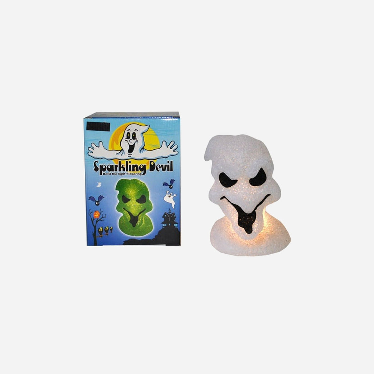 Tête de fantôme lumineuse 17 cm